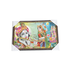 Goddess Radha And Lord Krishan Photo Frame - 13 × 19 Inches | For Pooja Temple | Home Decor And Gifts