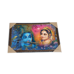 Lord Krishan And Goddess Radha Photo Frame - 13 × 19 Inches | For Pooja Temple | Home Decor And Gifts