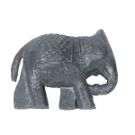 Brass Dhokra Elephant Statue With Carved Jali Design - 6 × 5 Inches