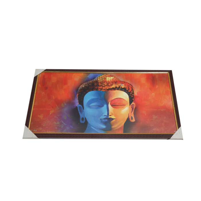 Lord Buddha Ji Photo Frame - 26 × 14 Inches | For Pooja Temple | Home Decor And Gifts