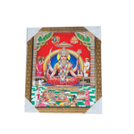 Goddess Santoshi Mata Is Sitting On Throne Photo Frame - 12 × 10 Inches | For Pooja Temple | Home Decor And Gifts