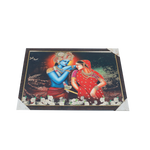 Lord Krishan And Goddess Radha Photo Frame - 20 × 13 Inches | For Pooja Temple | Home Decor And Gifts