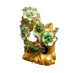 Rooster Bejeweled Peach Blossom Animal