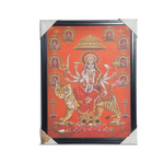 Goddess Shera Wali Mata Is Sitting On A Lion Photo Frame - 26 × 20 Inches | For Pooja Temple | Home Decor And Gifts