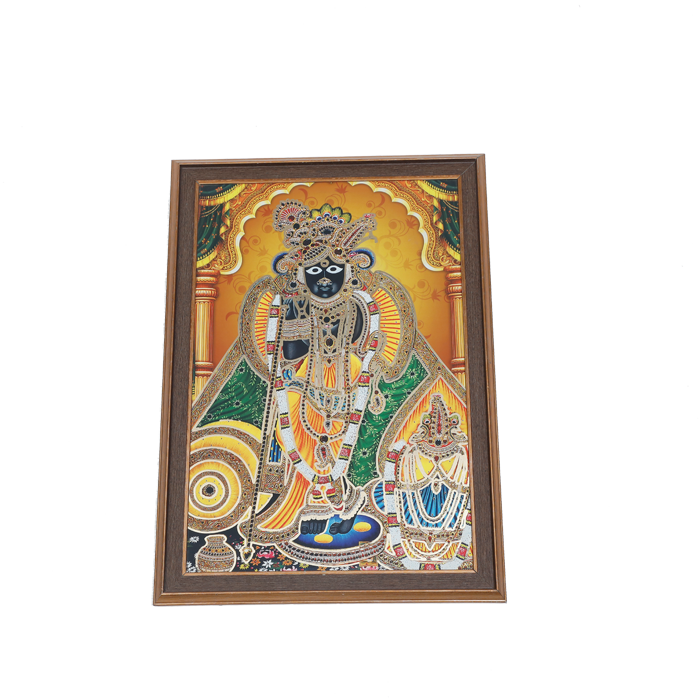 Lord Krishan Photo Frame - 14 × 20 Inches | For Pooja Temple | Home Decor And Gifts