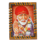 Shree Sai Baba Photo Frame - 5 × 3 Inches | For Pooja Temple And Home Decor