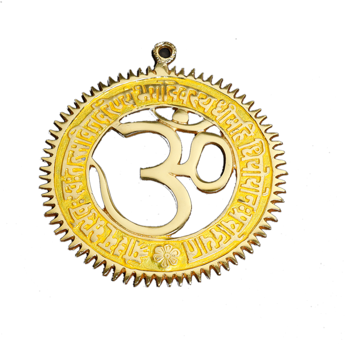 Om Chakar Yellow - 8 × 8Inches