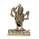 Brass Murti Goddess Kali Mata Standing On Lord Shiva - 4.2 × 3.3 Inches | For Pooja Temple | Home Decor And Gifts