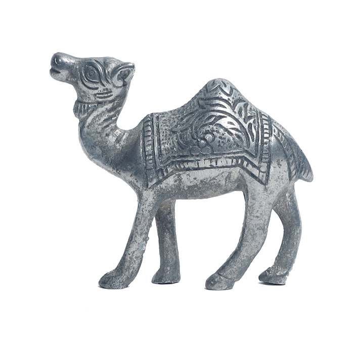 Polished Aluminium Camel Statue - 3 × 4 Inches