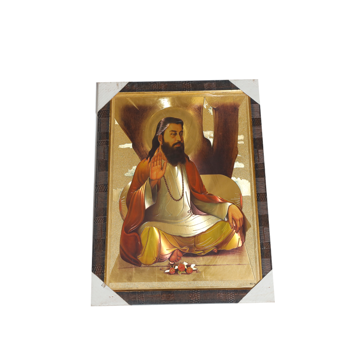Sant Ravidas Maharaj Photo Frame - 24 × 18 Inches | For Pooja Temple | Home Decor And Gifts