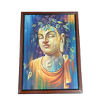 Lord Buddha Ji Photo Frame - 30 × 22 Inches | For Pooja Temple | Home Decor And Gifts