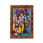 Lord Ram Darbar With Ram, Laxman, Sita And Hanuman Photo Frame - 5 × 3 Inches | For Pooja Temple And Home Decor