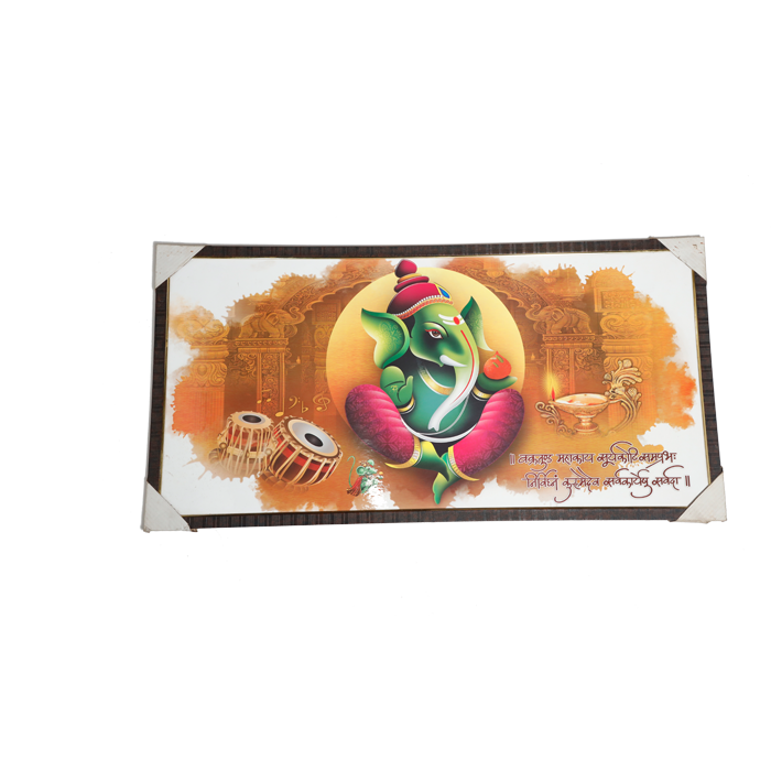 Lord Ganesha Photo Frame - 20 × 40 Inches | For Pooja Temple | Home Decor And Gifts