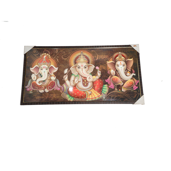 Lord Ganesha Photo Frame - 20 × 40 Inches | For Pooja Temple | Home Decor And Gifts