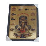 Lord Shiva And 12 Jyotirlinga Shivling Photo Frame - 17 × 13 Inches | For Pooja Temple | Home Decor And Gifts