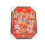 Lord Ram Darbar With Ram, Laxman, Sita And Hanuman Photo Frame - 25 × 20 Inches | For Pooja Temple | Home Decor And GIfts