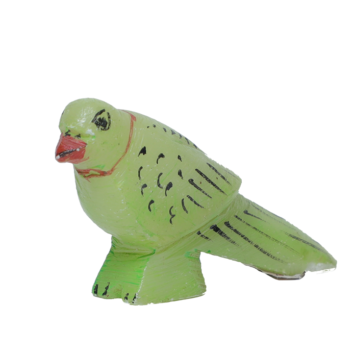 Parrot Display Hand Carved & Painted Balsa Wood Parrot Bird - 1.5 × 3 Inches