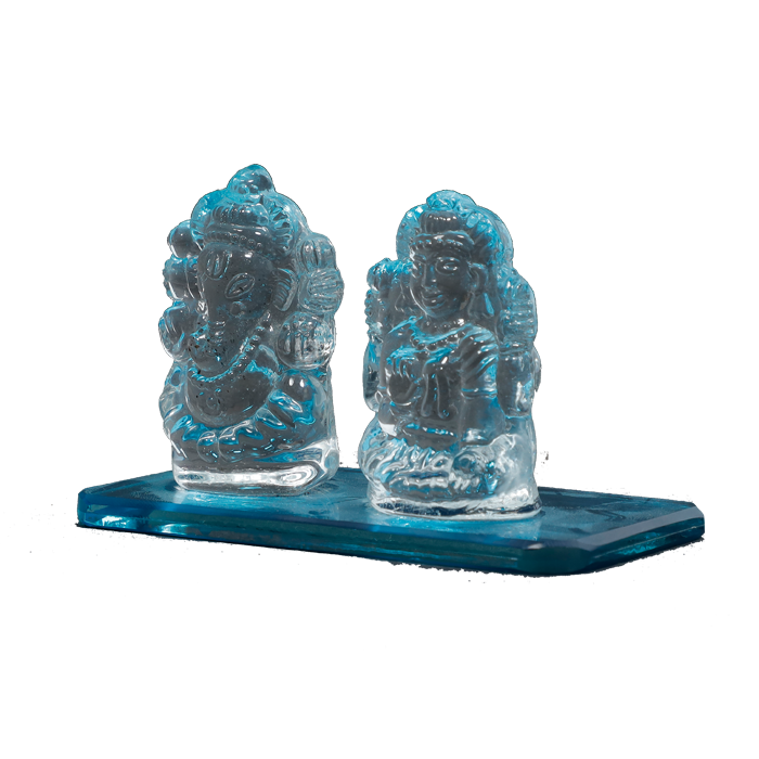 Blue Laxmi Ganesh - 3 × 4 Inches