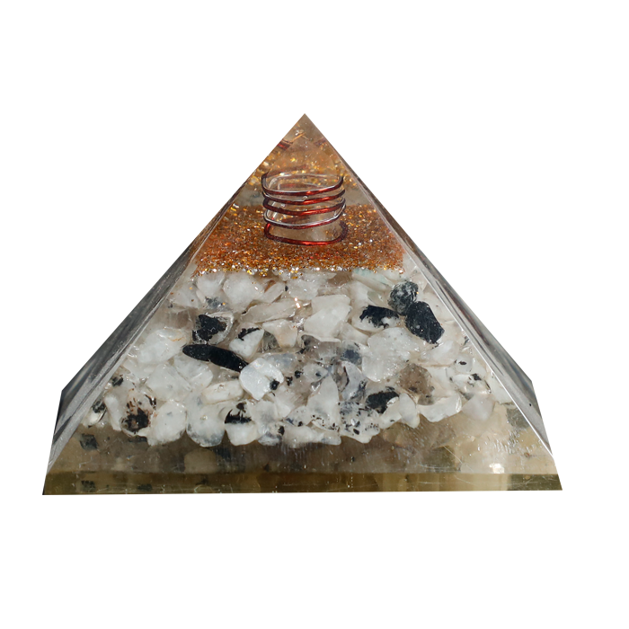 Labradorite Orgone Pyramid for Confidence & Self-Empowerment - 2.5 × 3 Inches