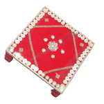 Kanha Laddu Gopal HEAVY WOODEN PATTA Cum Chowki - 12 × 12 Inches