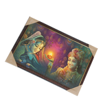 Goddess Radha And Lord Krishan Photo Frame - 13 × 19 Inches | For Pooja Temple | Home Decor And Gifts