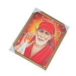 Shree Sai Baba Photo Frame - 17 × 13 Inches | For Pooja Temple | Home Decor And GIfts