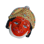 Hanuman Face Mask Metal | Wall Hanging - 6 × 5 Inches | For Pooja Temple And Home Decor
