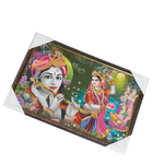 Goddess Radha And Lord Krishan Photo Frame - 13 × 19 Inches | For Pooja Temple | Home Decor And Gifts