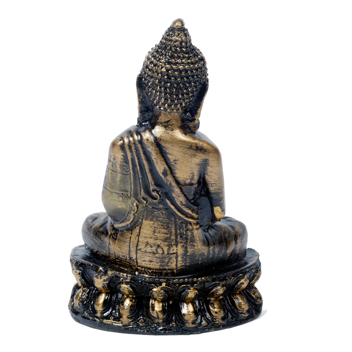 Buddha Ji Sitting On The Throne | Porcelain Murti Idol - 3 × 3 Inches | For Pooja Temple