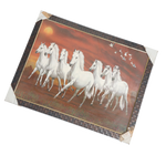 7 Running Vastu Shastr White Horse Photo Frame - 26 × 20 Inches | For Home Decor And Gifts