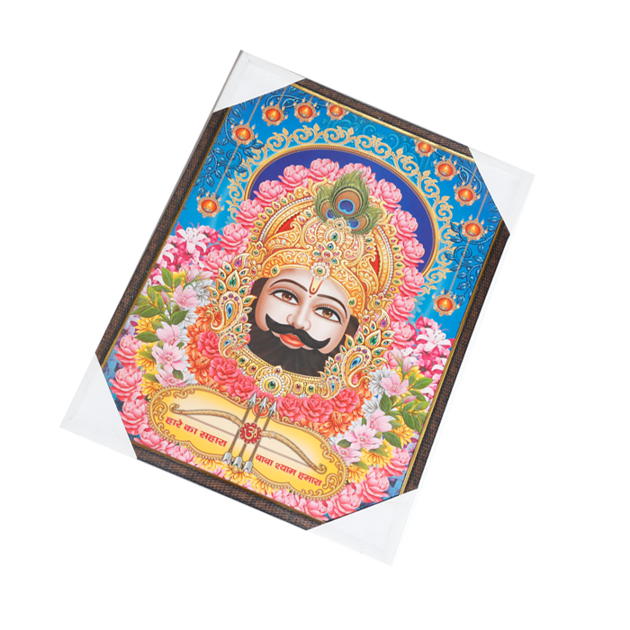 Jai Shree Shyam Baba Photo Frame - 25× 19 Inches | For Pooja Temple | Home Decor And Gifts