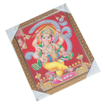 Lord Ganesha Photo Frame - 11 × 10 Inches | For Pooja Temple | Home Decor And Gifts