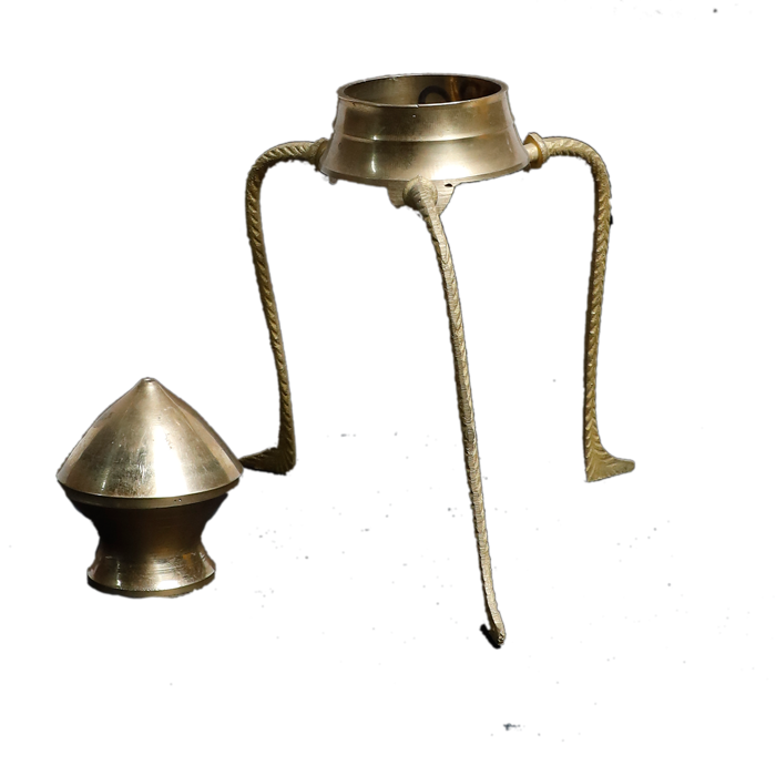 HS GEMS & Crafts Brass Lota for Puja Tripai Lota