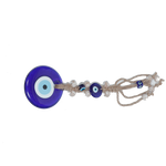 Glass Blue Evil Eye Hanger - 12 × 3 Inches