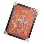 Goddess Shera Wali Mata Is Sitting On A Lion Photo Frame - 26 × 20 Inches | For Pooja Temple | Home Decor And Gifts