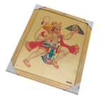 Lord Hanuman Holding A Mountain In His hand Photo Frame - 17 x 13 Inches | For Pooja Temple | Home Decor And Gifts