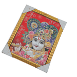 Lord Krishna With Fluite Photo Frame - 12 × 10 Inches | For Pooja Temple | Home Decor And Gifts