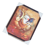 Lord Ganesha Photo Frame - 12 × 10 Inches | For Pooja Temple | Home Decor And Gifts