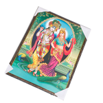 Goddess Radha And Lord Krishan Photo Frame - 20 × 26 Inches | For Pooja Temple | Home Decor And Gifts