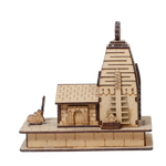 HaridwarDivine Wood Shree Kedarnath with Nandi Bull Temple 3D Model - 6 × 4 Inches | For Home Decor | Pooja Temple And Gifts