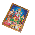 Shree Satyanarayan Bhagwan Photo Frame - 26 × 20 Inches | For Pooja Temple | Home Decor And Gifts