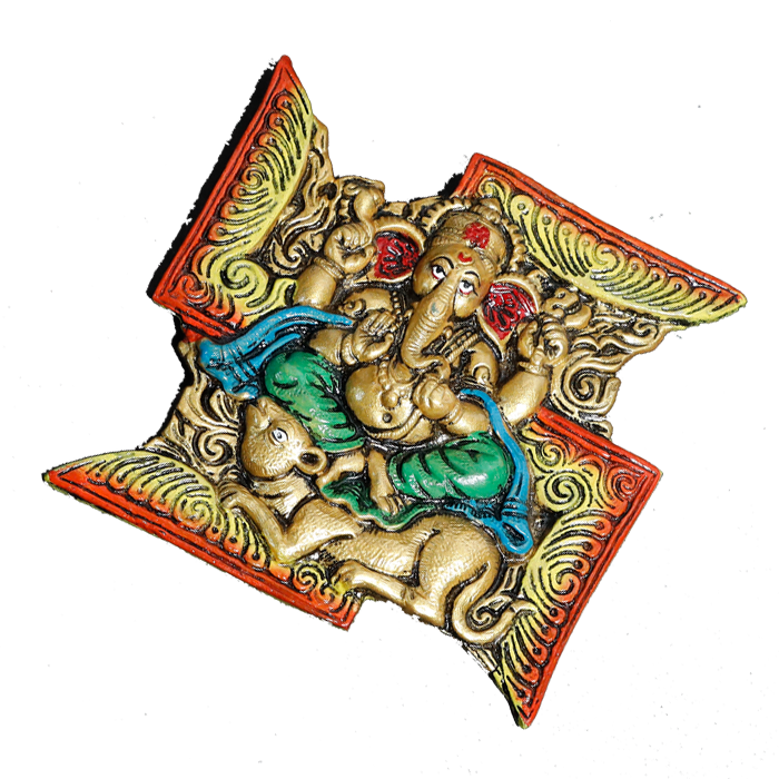 Savastik Ganesh- 7 × 7 Inches