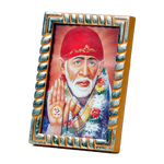 Shree Sai Baba Photo Frame - 5 × 3 Inches | For Pooja Temple And Home Decor
