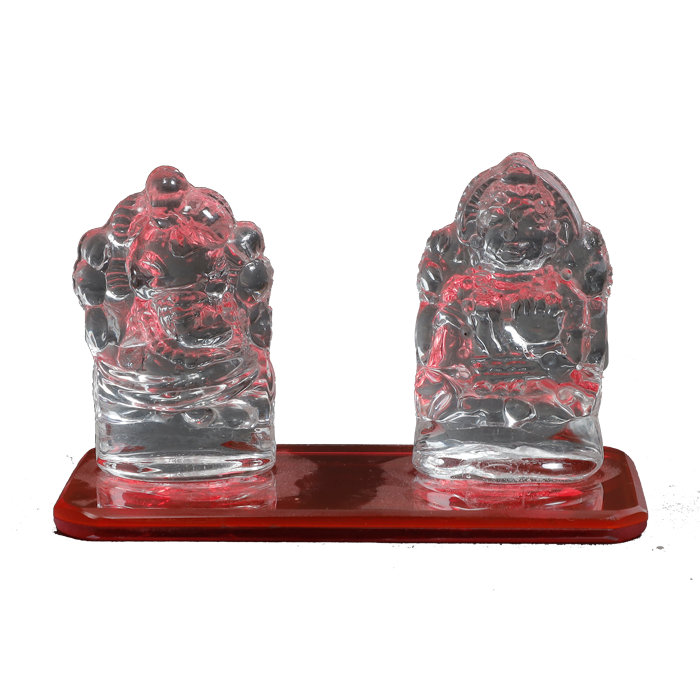 Red Laxmi Ganesh - 3 × 4 Inches