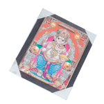 Lord Ganesha Photo Frame - 11 × 10 Inches | For Pooja Temple | Home Decor And Gifts