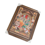 Lord Ram Darbar With Ram, Laxman, Sita And Hanuman Photo Frame - 30 × 23 Inches | For Pooja Temple | Home Decor And GIfts