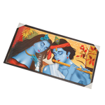 Lord Krishna And Goddess Radha Photo Frame - 20 × 40 Inches | For Pooja Temple | Home Decor And Gifts