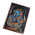 Lord Ganesha Photo Frame - 30 × 22 Inches | For Pooja Temple | Home Decor And Gifts