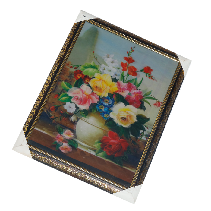 Flower Painting 3D Photo Frame - 14 × 17 Inches