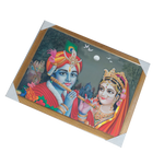 Goddess Radha And Lord Krishan Photo Frame - 20 × 26 Inches | For Pooja Temple | Home Decor And Gifts